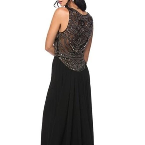 Scoop Neck Sleeveless Sheath Prom Dress JT628 - Picture 2 of 5